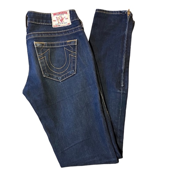True Religion Jeans True Religion Gwen Skinny Low Rise With Zippers Bottom Leg 0s Y2k